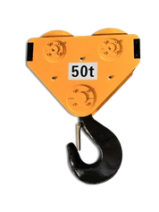 Caighdeán Eorpach Gantry 50 Ton Crane Ardaithe Bloc Hook Le Latch Sábháilteachta